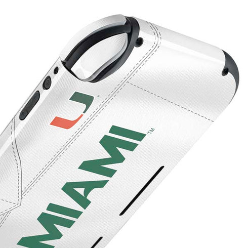 University of Miami White Jersey Nintendo Switch Lite Skin